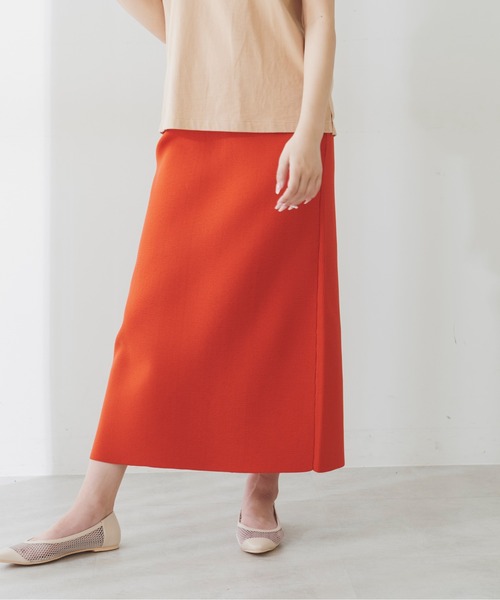 FREE'S MART（フリーズマート）の「◆前後2Way12G総針ニットタイトスカート（スカート・レディース・グリーン/オレンジ/ホワイト・FREE）」の14枚目の写真