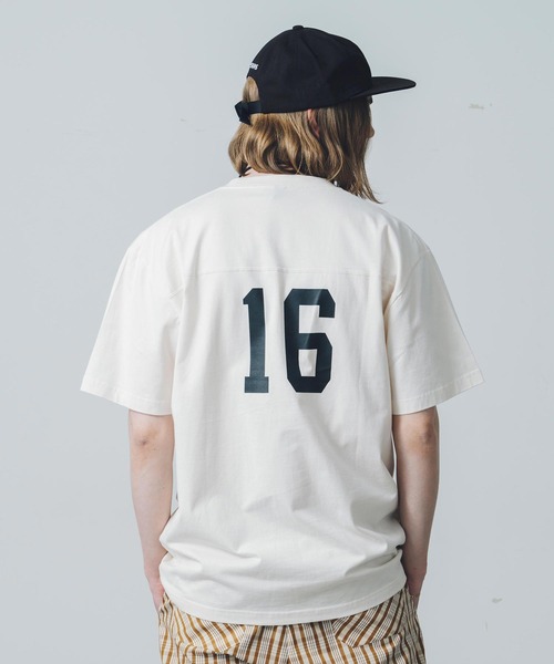 SILAS（サイラス）の「S/S FOOTBALL TEE　サイラスフットボール半袖Tシャツ（Tシャツ/カットソー・メンズ・オフホワイト/ブラック/ホワイト/オリーブ・L/M/XL）」の5枚目の写真