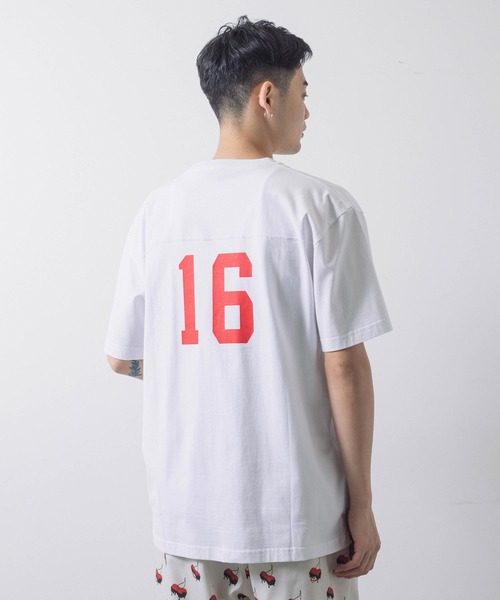SILAS（サイラス）の「S/S FOOTBALL TEE　サイラスフットボール半袖Tシャツ（Tシャツ/カットソー・メンズ・オフホワイト/ブラック/ホワイト/オリーブ・L/M/XL）」の20枚目の写真
