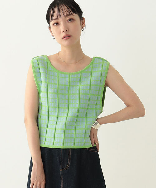 BeAMS DOT（ビームスドット）の「【WEB限定】BeAMS DOT / リバーシブル チェック コットンベスト（ベスト・レディース・オレンジ/ブラック/グリーン・FREE）」の19枚目の写真