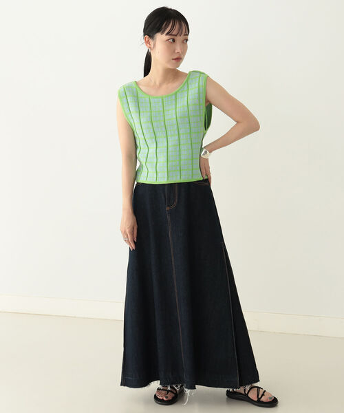 BeAMS DOT（ビームスドット）の「【WEB限定】BeAMS DOT / リバーシブル チェック コットンベスト（ベスト・レディース・オレンジ/ブラック/グリーン・FREE）」の21枚目の写真