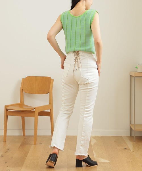 BeAMS DOT（ビームスドット）の「【WEB限定】BeAMS DOT / リバーシブル チェック コットンベスト（ベスト・レディース・オレンジ/ブラック/グリーン・FREE）」の17枚目の写真