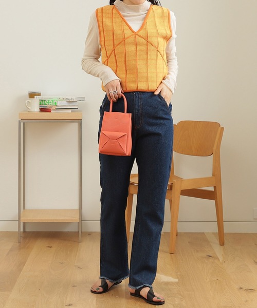 BeAMS DOT（ビームスドット）の「【WEB限定】BeAMS DOT / リバーシブル チェック コットンベスト（ベスト・レディース・オレンジ/ブラック/グリーン・FREE）」の18枚目の写真