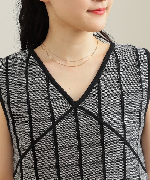 BeAMS DOT（ビームスドット）の「【WEB限定】BeAMS DOT / リバーシブル チェック コットンベスト（ベスト・レディース・オレンジ/ブラック/グリーン・FREE）」の11枚目の写真