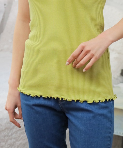 Honeys（ハニーズ）の「針抜きテレコキャミ（キャミソール・レディース・ブラック/ピンク系その他/アイボリー/モカ/ライム/パープル/グリーン/オレンジ/ブルー・M/L/S）」の17枚目の写真