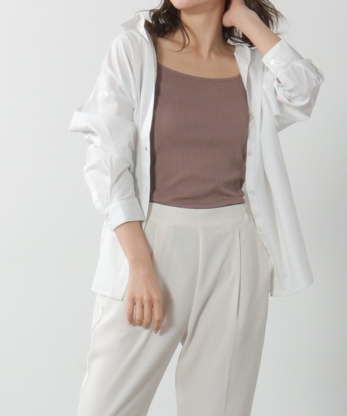 Honeys（ハニーズ）の「針抜きテレコキャミ（キャミソール・レディース・ブラック/ピンク系その他/アイボリー/モカ/ライム/パープル/グリーン/オレンジ/ブルー・M/L/S）」の15枚目の写真