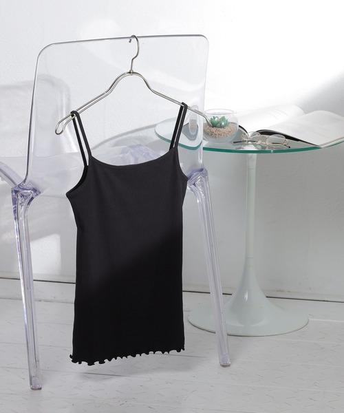 Honeys（ハニーズ）の「針抜きテレコキャミ（キャミソール・レディース・ブラック/ピンク系その他/アイボリー/モカ/ライム/パープル/グリーン/オレンジ/ブルー・M/L/S）」の21枚目の写真