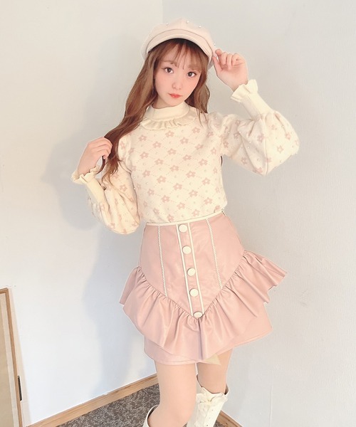 Swankiss（スワンキス）の「JF fleur JQ knit（ニット/セーター・レディース・ブラック/オフホワイト/ピンク・FREE）」の16枚目の写真