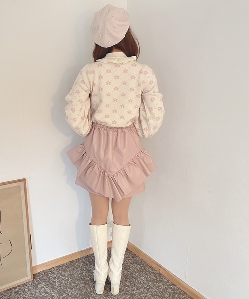 Swankiss（スワンキス）の「JF fleur JQ knit（ニット/セーター・レディース・ブラック/オフホワイト/ピンク・FREE）」の10枚目の写真