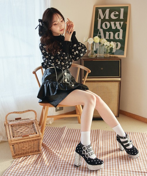 Swankiss（スワンキス）の「JF fleur JQ knit（ニット/セーター・レディース・ブラック/オフホワイト/ピンク・FREE）」の17枚目の写真