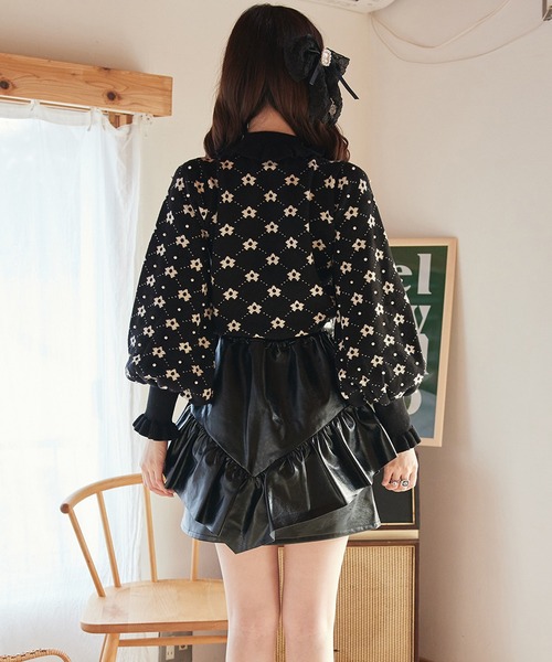 Swankiss（スワンキス）の「JF fleur JQ knit（ニット/セーター・レディース・ブラック/オフホワイト/ピンク・FREE）」の11枚目の写真