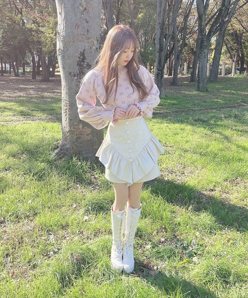Swankiss（スワンキス）の「JF fleur JQ knit（ニット/セーター・レディース・ブラック/オフホワイト/ピンク・FREE）」の18枚目の写真