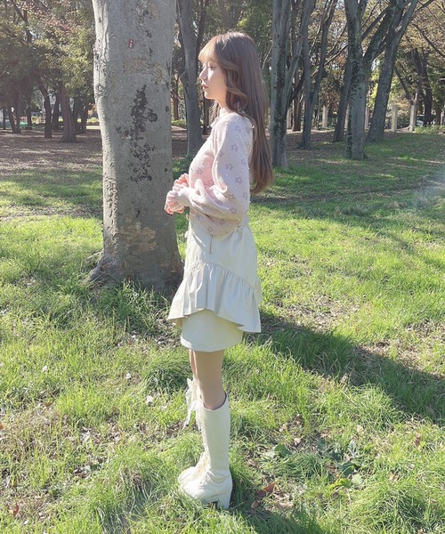 Swankiss（スワンキス）の「JF fleur JQ knit（ニット/セーター・レディース・ブラック/オフホワイト/ピンク・FREE）」の15枚目の写真