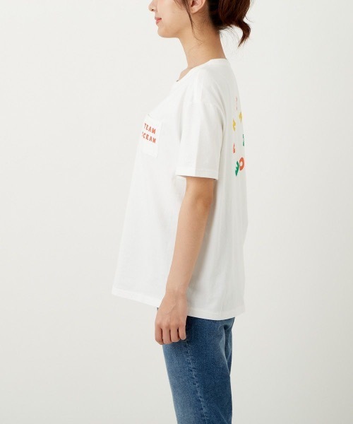 Ocean Pacific(オーシャンパシフィック)の「【OP:オーピー】レディースバックプリントTシャツ(Tシャツ/カットソー・レディース・ホワイト/ラベンダー/チャコール・MEDIUM/LARGE)」の5枚目の写真