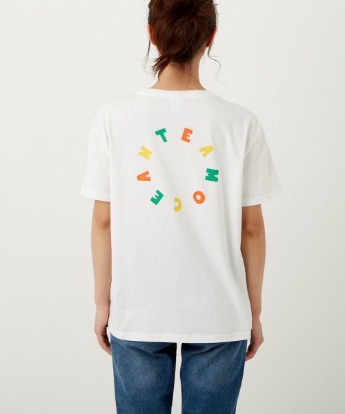 Ocean Pacific(オーシャンパシフィック)の「【OP:オーピー】レディースバックプリントTシャツ(Tシャツ/カットソー・レディース・ホワイト/ラベンダー/チャコール・MEDIUM/LARGE)」の6枚目の写真