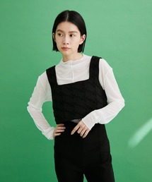ADAM ET ROPE'（アダムエロペ）の「【一部直営店舗・WEB限定】シアータートルコンビニットビスチェ（Tシャツ/カットソー）」