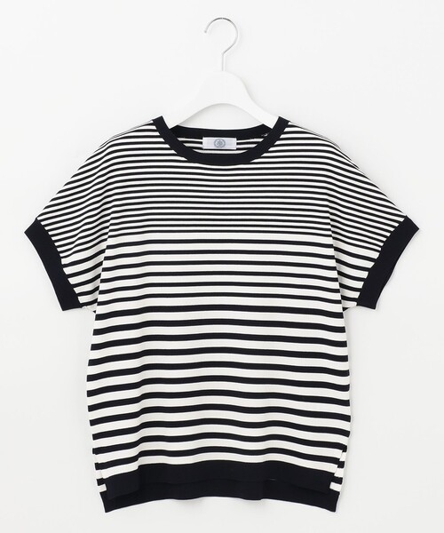 J.PRESS Ladies(J.プレス レディス)の「【洗える・イージーケア】コンフォートストレッチ ボーダー ニット(ニット/セーター・レディース・ネイビー系1/ベージュ系1・SMALL)」の7枚目の写真