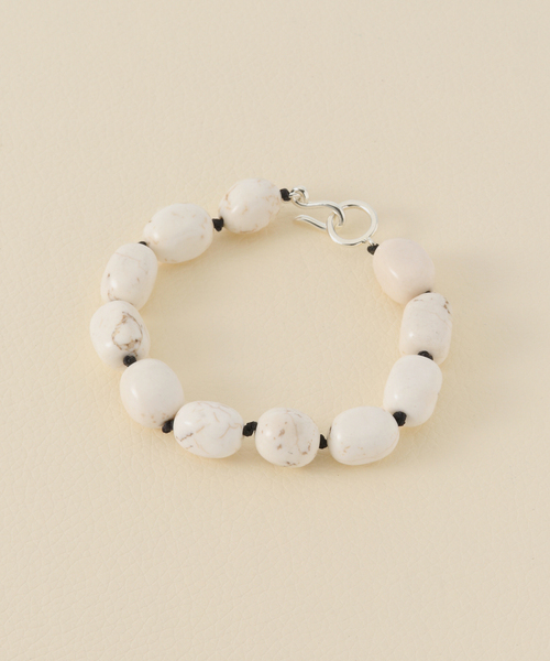 Sympathy of Soul(シンパシーオブソウル)の「【SYMPATHY OF SOUL/シンパシーオブソウル】 Magnsite Tumble Brace:ブレスレット(ブレスレット・レディース・ホワイト・FREE)」の8枚目の写真