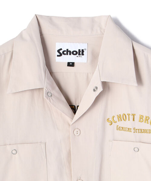 schott（ショット）の「Schott/ショット/EMB. TC WORK SHIRT/刺繍
