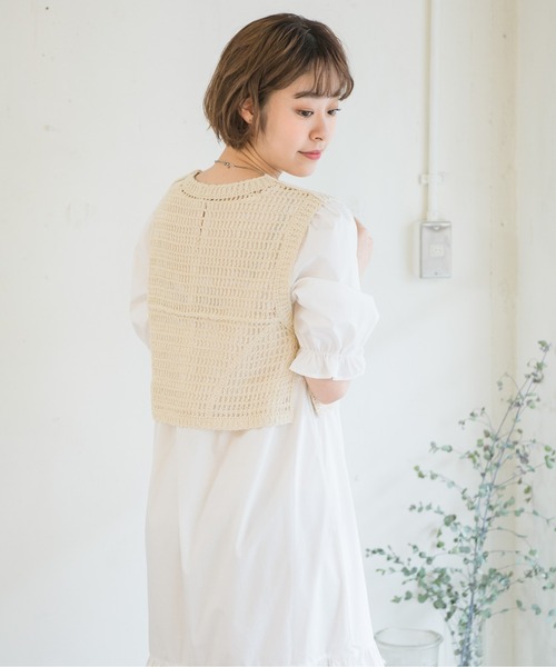 RETRO GIRL(レトロガール)の「【セットアイテム】クロシェSETワンピース(ワンピース・レディース・オフホワイト/イエロー/レッド・FREE)」の16枚目の写真