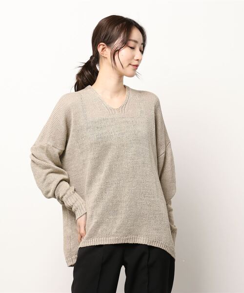 AP STUDIO（エーピーストゥディオ）の「SCENTOF チューブリネンプルオーバー（ニット/セーター・レディース・ベージュ・FREE）」の7枚目の写真