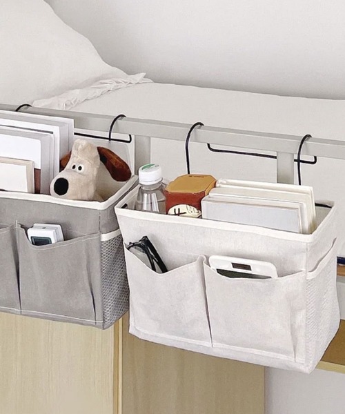 ammy.（エイミードット）の「【 ammy. / エイミードット 】 サイド 収納 ポケット（収納グッズ・レディース・グレー/アイボリー/ライトグレー・FREE）」の2枚目の写真