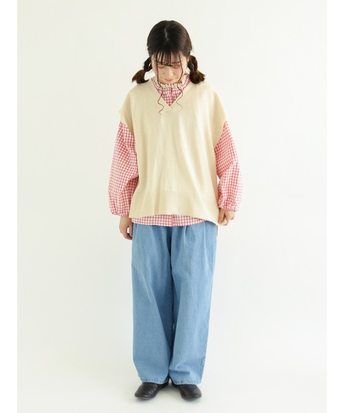 Samansa Mos2（サマンサ モスモス）の「前後2WAY襟レースブラウス（シャツ/ブラウス・レディース・ブラック/オフホワイト/ピンク/チャコール・ﾌﾘ-）」の8枚目の写真