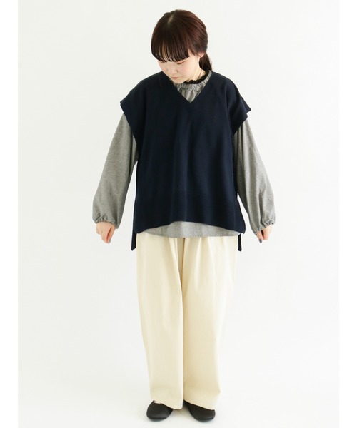 Samansa Mos2（サマンサ モスモス）の「前後2WAY襟レースブラウス（シャツ/ブラウス・レディース・ブラック/オフホワイト/ピンク/チャコール・ﾌﾘ-）」の7枚目の写真