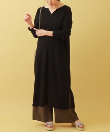 天竺ワンピース+クリスタルプリーツパンツ セット