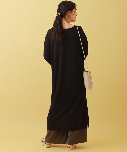 天竺ワンピース+クリスタルプリーツパンツ セット（ワンピース