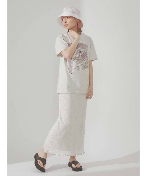 merry jenny(メリージェニー)の「flowerシアーバケットHAT(ハット・レディース・ブラック/オフホワイト・FREE)」の4枚目の写真