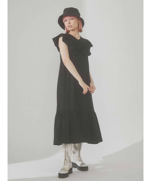 merry jenny(メリージェニー)の「flowerシアーバケットHAT(ハット・レディース・ブラック/オフホワイト・FREE)」の7枚目の写真