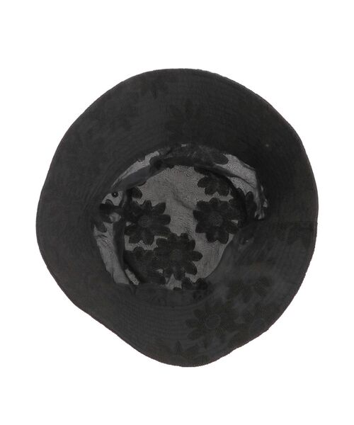 merry jenny(メリージェニー)の「flowerシアーバケットHAT(ハット・レディース・ブラック/オフホワイト・FREE)」の5枚目の写真