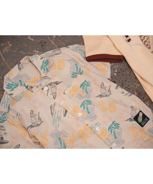 BREEZE（ブリーズ）の「アロハシャツ（シャツ/ブラウス・キッズ・ネイビー/ピンク/サックスブルー/ミント/レインボー/ベージュ・90/100/80/110/120/130/140）」の15枚目の写真