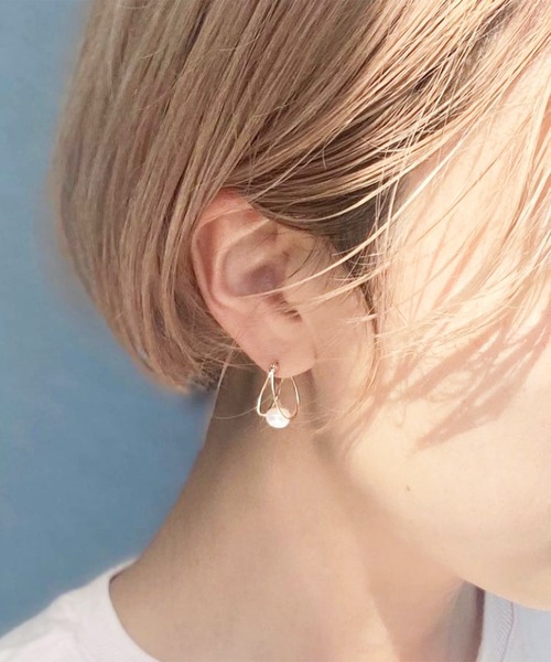 ISS（イズ）の「ISS イズ : ニッケルフリー プルーフ　淡水パールピアス（ピアス（両耳用）・レディース・ゴールド・FREE）」の6枚目の写真