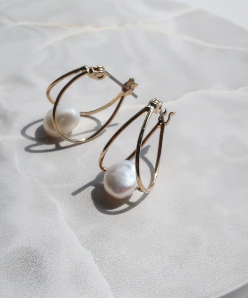 ISS（イズ）の「ISS イズ : ニッケルフリー プルーフ　淡水パールピアス（ピアス（両耳用）・レディース・ゴールド・FREE）」の11枚目の写真