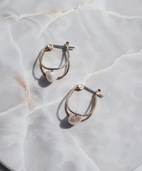 ISS（イズ）の「ISS イズ : ニッケルフリー プルーフ　淡水パールピアス（ピアス（両耳用）・レディース・ゴールド・FREE）」の10枚目の写真