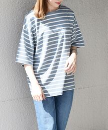 SHIPS any: 【ユニセックス】マリンボーダー ポンチ 半袖 Tシャツ◇