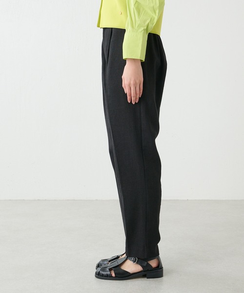 Lui's（ルイス）の「麻混ワイドテーパードパンツ（スラックス・レディース・ブラック/ライム/キナリ・FREE）」の22枚目の写真