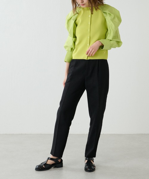 Lui's（ルイス）の「麻混ワイドテーパードパンツ（スラックス・レディース・ブラック/ライム/キナリ・FREE）」の16枚目の写真