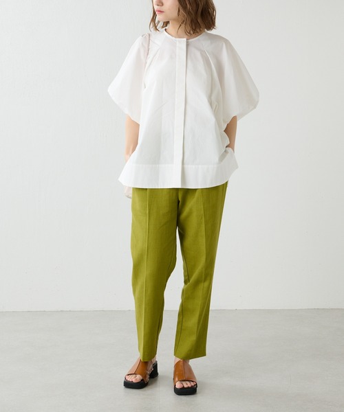 Lui's（ルイス）の「麻混ワイドテーパードパンツ（スラックス・レディース・ブラック/ライム/キナリ・FREE）」の18枚目の写真