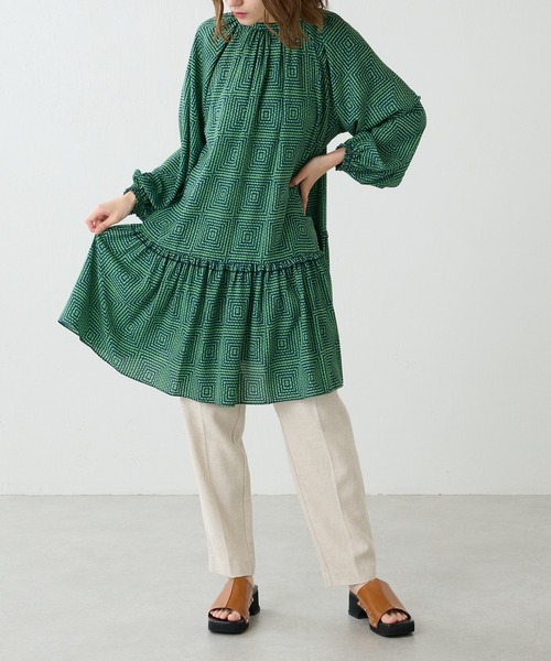 Lui's（ルイス）の「麻混ワイドテーパードパンツ（スラックス・レディース・ブラック/ライム/キナリ・FREE）」の8枚目の写真