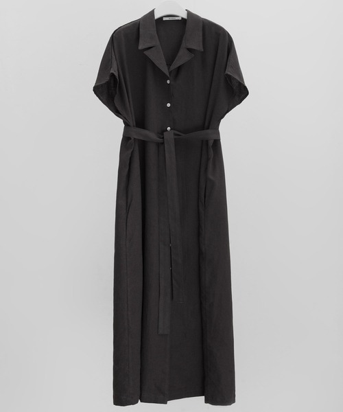 MUYMONA(ムイモナ)の「Front button open collar one-piece mmw22s030【MUYMONA】【2022SS】(ワンピース・レディース・チャコール/ライトベージュ・FREE)」の11枚目の写真