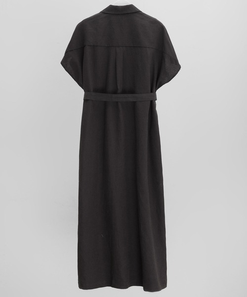 MUYMONA(ムイモナ)の「Front button open collar one-piece mmw22s030【MUYMONA】【2022SS】(ワンピース・レディース・チャコール/ライトベージュ・FREE)」の12枚目の写真