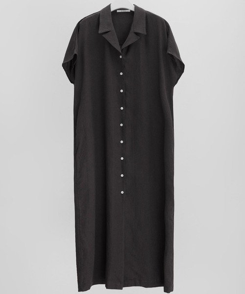 MUYMONA(ムイモナ)の「Front button open collar one-piece mmw22s030【MUYMONA】【2022SS】(ワンピース・レディース・チャコール/ライトベージュ・FREE)」の10枚目の写真