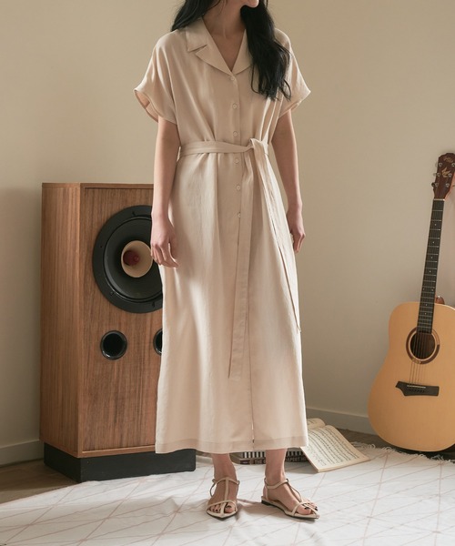 MUYMONA(ムイモナ)の「Front button open collar one-piece mmw22s030【MUYMONA】【2022SS】(ワンピース・レディース・チャコール/ライトベージュ・FREE)」の19枚目の写真