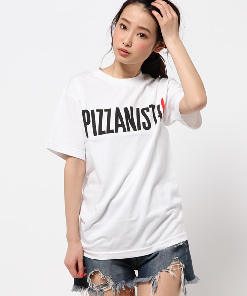Ray BEAMS（レイビームス）の「PIZZANISTA / ロゴT（Tシャツ/カットソー・レディース・ホワイト/ブラック・ONE SIZE）」の15枚目の写真