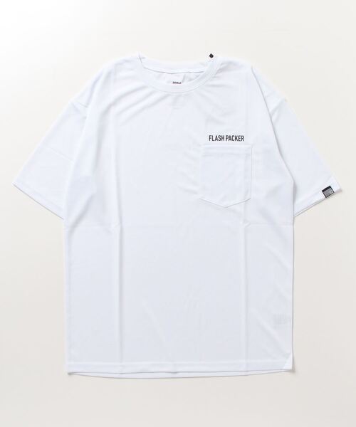 FLASH PACKER（フラッシュパッカー）の「FLASH PACKER ナノ撥水Tシャツ <ビッグシルエット>（Tシャツ/カットソー・メンズ・ホワイト/タン/ブラック/ブルー・S/M/L）」の2枚目の写真