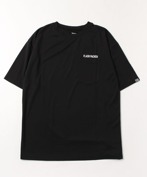 FLASH PACKER（フラッシュパッカー）の「FLASH PACKER ナノ撥水Tシャツ <ビッグシルエット>（Tシャツ/カットソー・メンズ・ホワイト/タン/ブラック/ブルー・S/M/L）」の3枚目の写真
