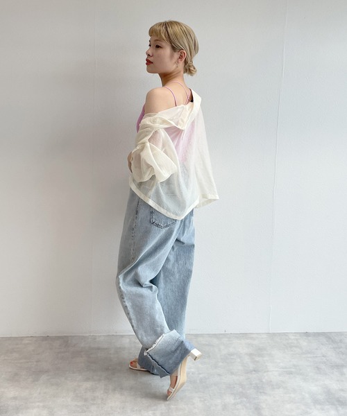 w closet(ダブルクローゼット)の「【カップ付き】バッククロスキャミソール(キャミソール・レディース・ブラック/オフホワイト/ピンク/モカ/ブラウン・FREE)」の16枚目の写真